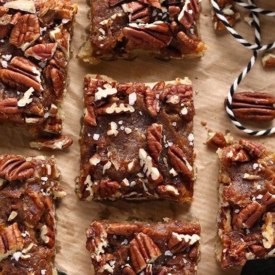 Easy Date Caramel Pecan Pie Bars: Wholesome & Flourless